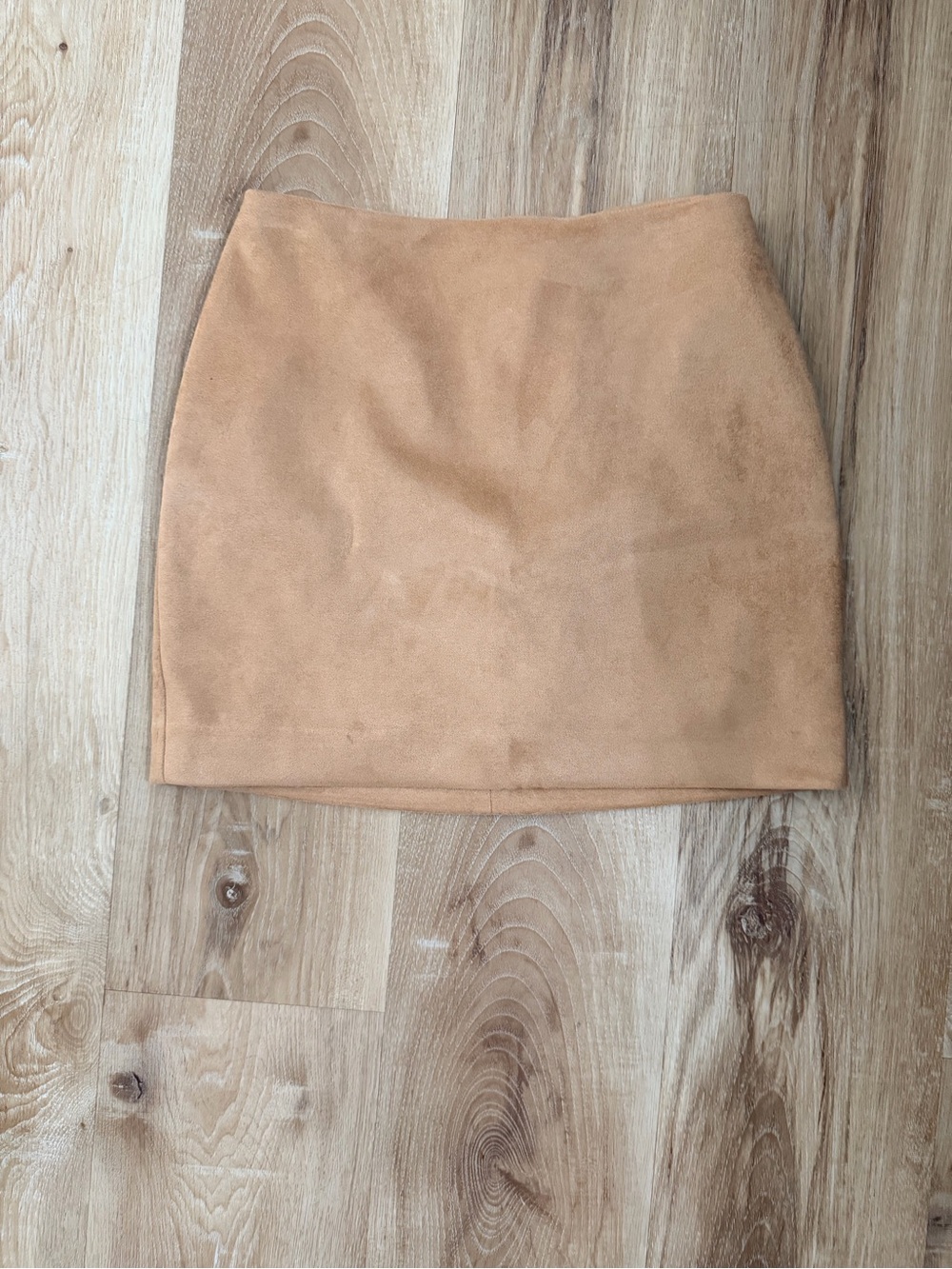 Express Suede Mini Skirt in Tan